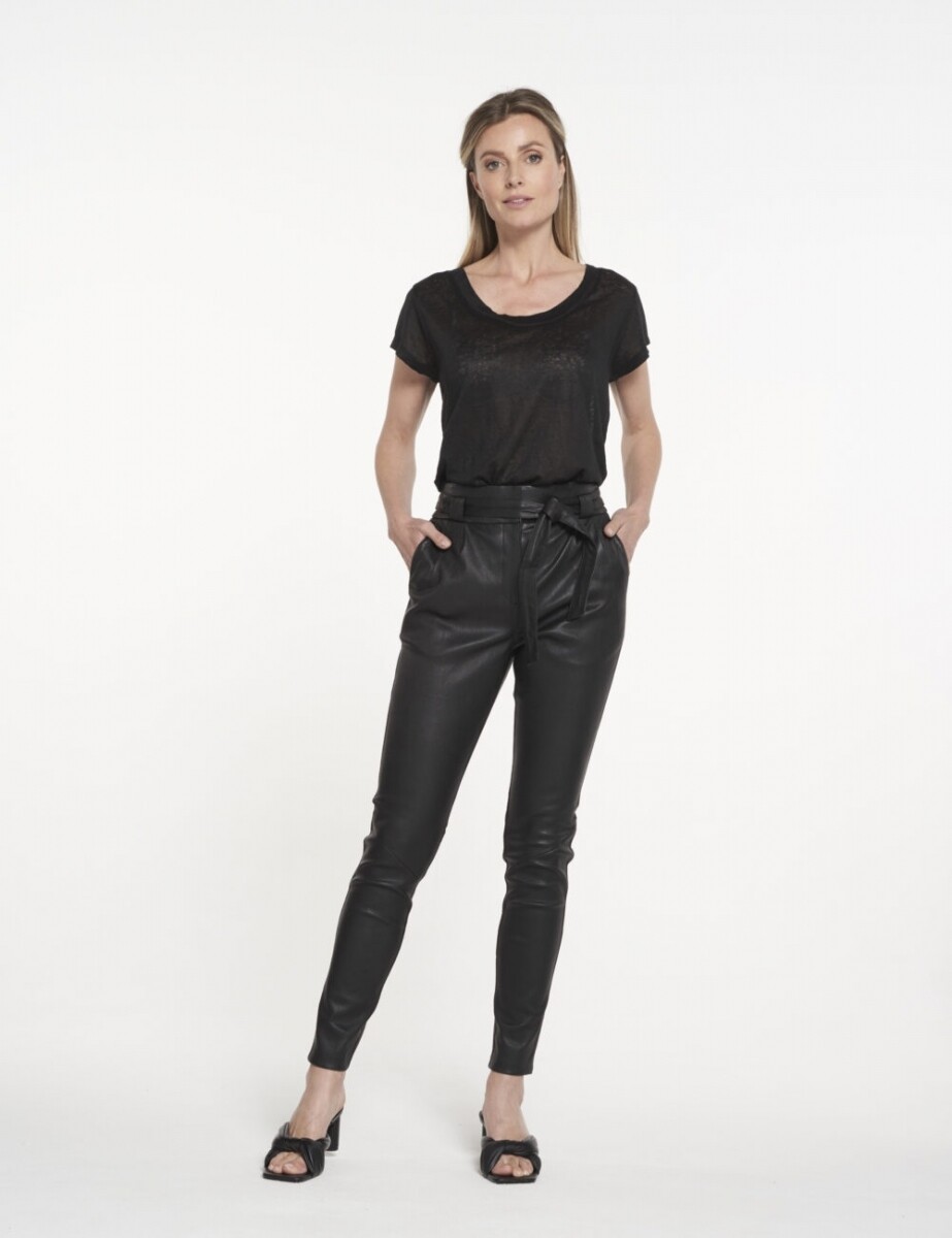 IBANA leren broek zwart