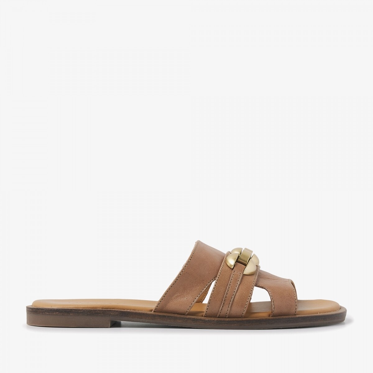Via Vai leren slipper cognac