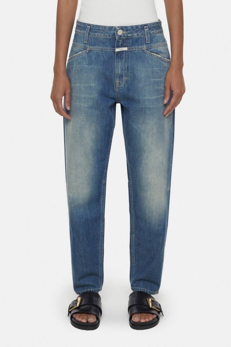 Closed jeans blauw/zand