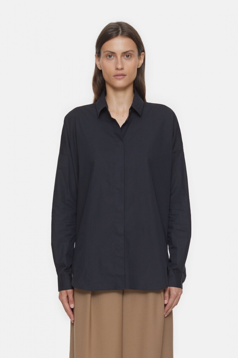 Closed blouse zwart