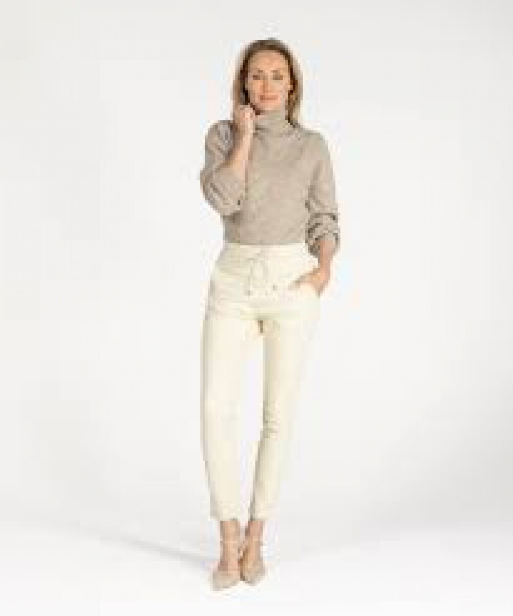 IBANA leren broek off white