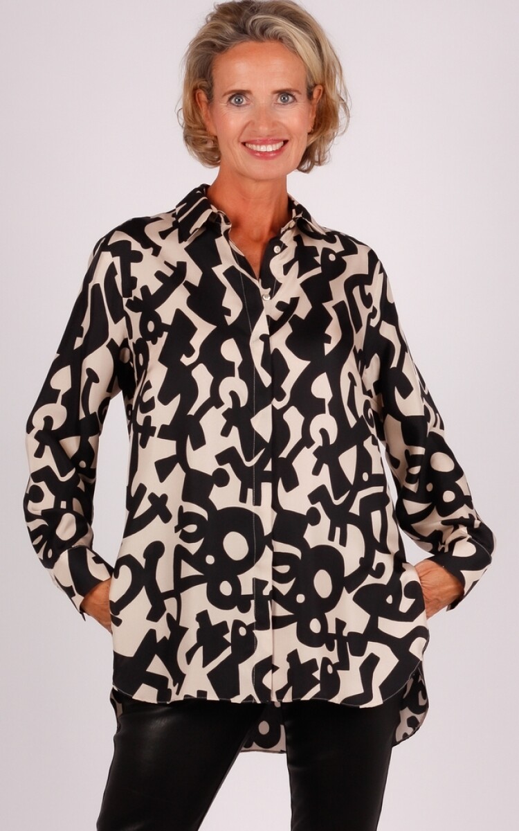 La Salle blouse zwart