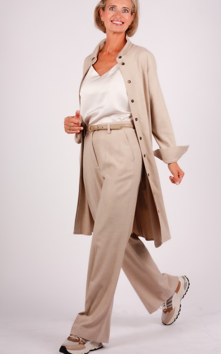 La Salle blousejurk beige