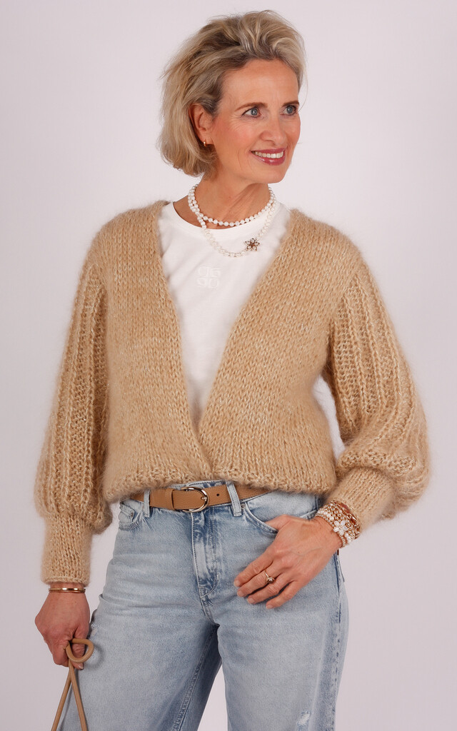 Studio Lavendel mohair vest camel