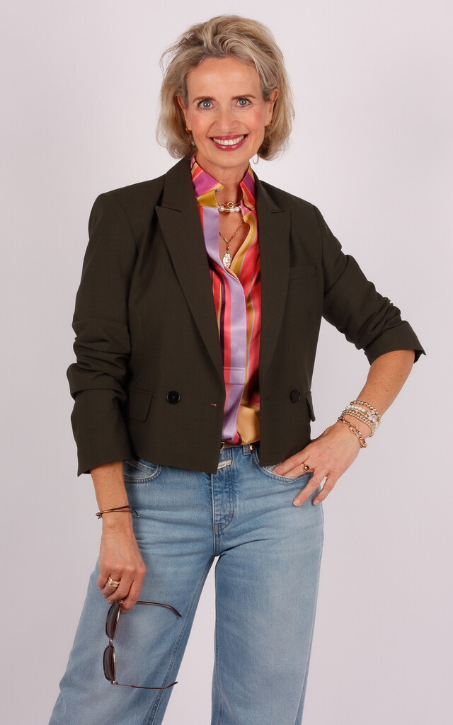 Closed blazer groen