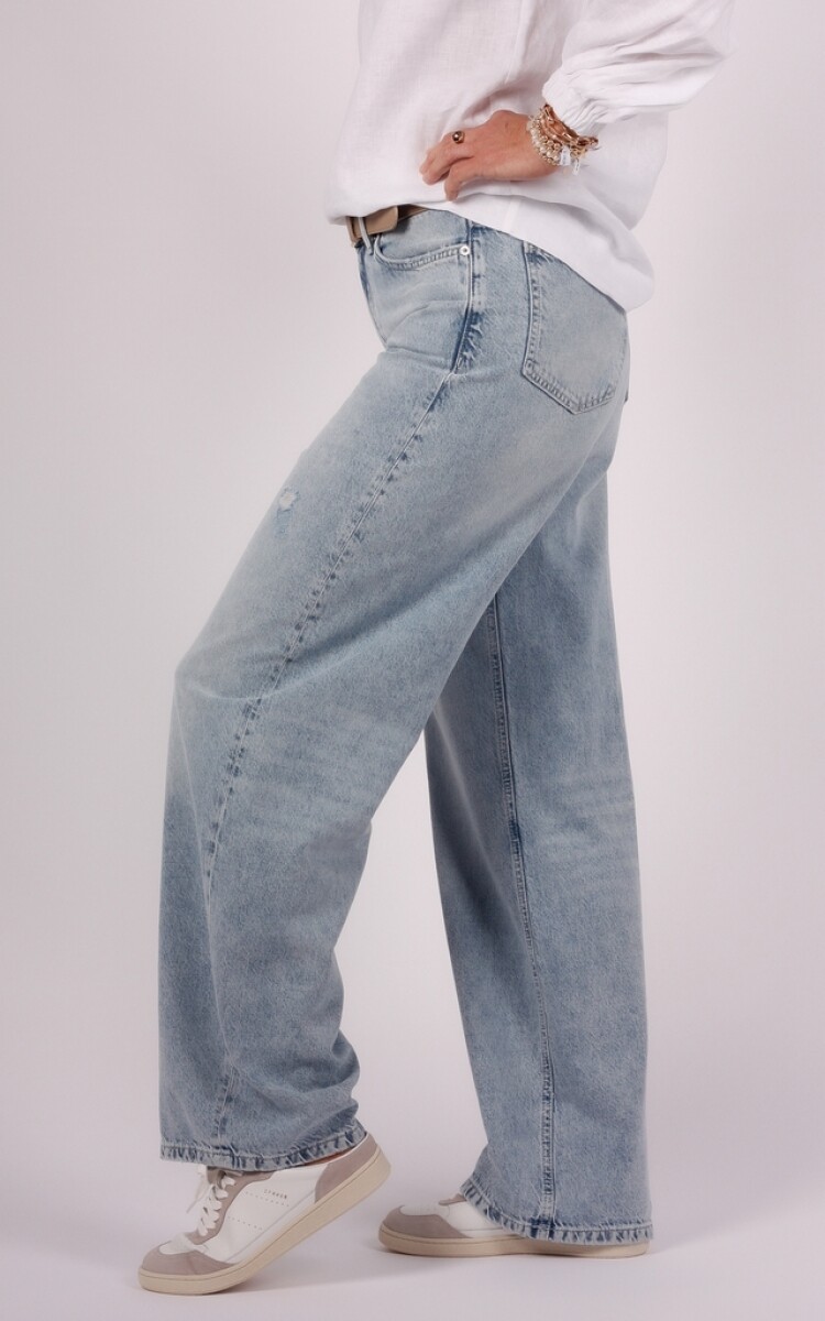 Drykorn wide leg jeans blauw