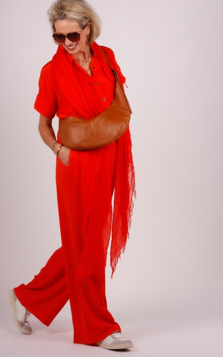 Closed leren tas camel
