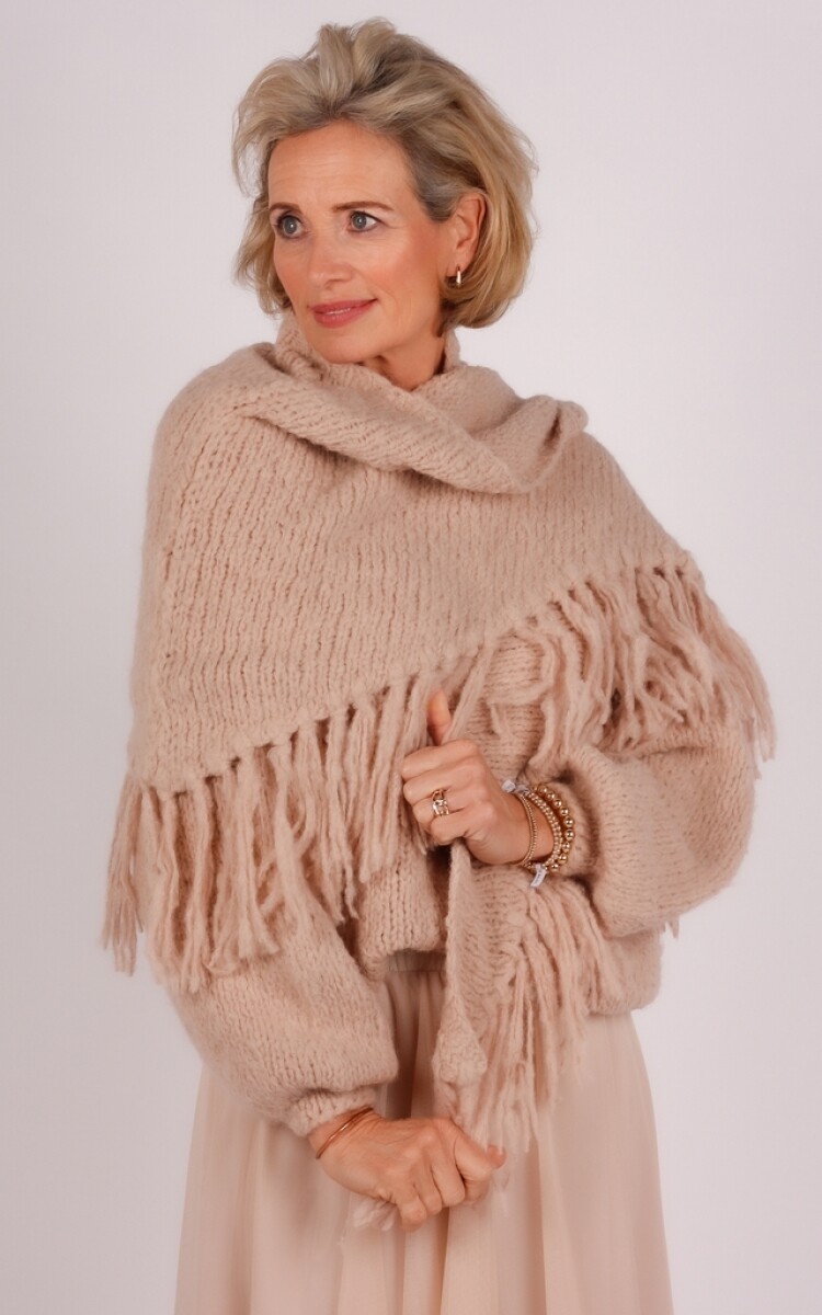 INTI Knitwear sjaal nude