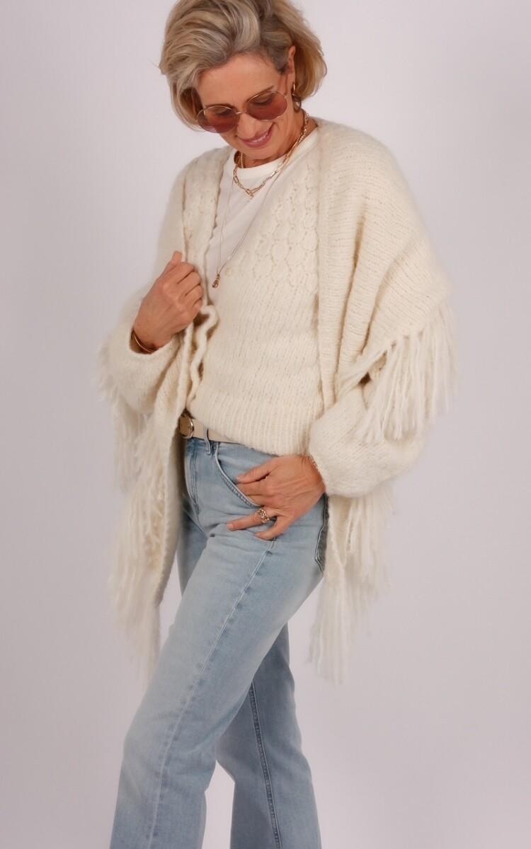 INTI Knitwear sjaal ecru