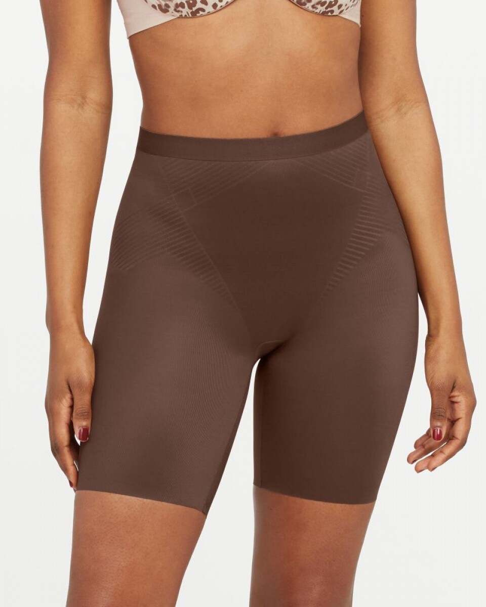 Spanx mid thigh short bruin