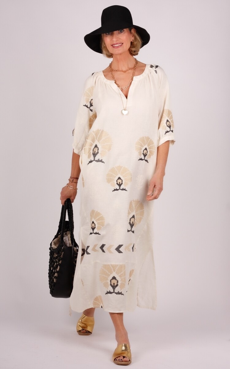 Greek Archaic Kori jurk offwhite