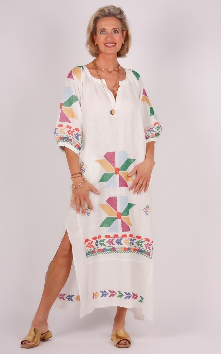 Greek Archaic Kori jurk multi colour