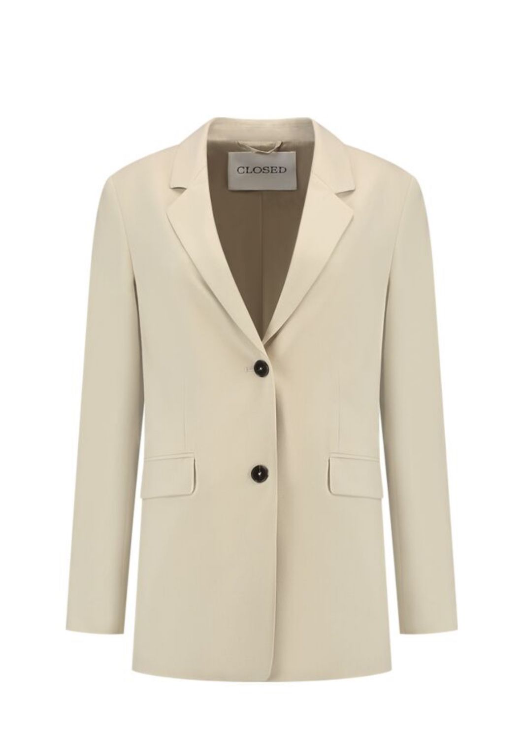 Closed blazer zand