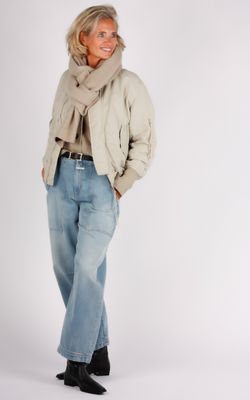 Closed bomber jack beige