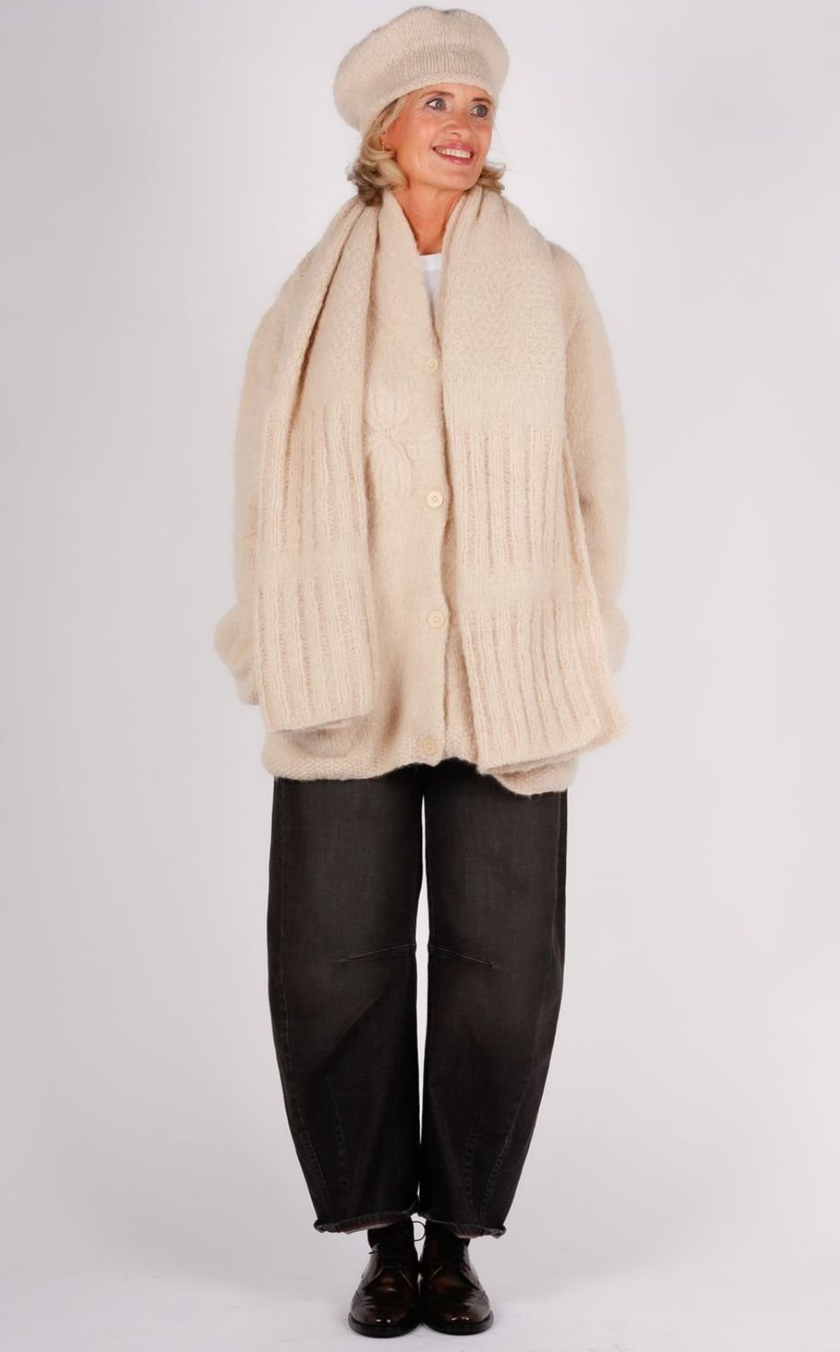 INTI Knitwear sjaal zand