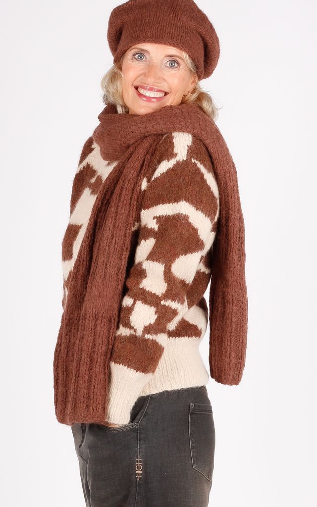 INTI Knitwear sjaal bruin