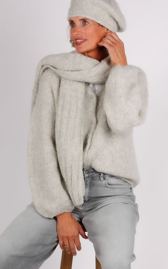 INTI Knitwear sjaal grijs