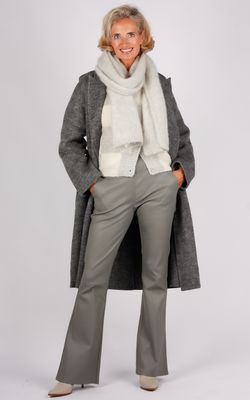 IBANA leren broek grijs