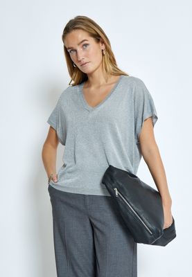Minus knit T-Shirt - Light Grey Metal