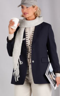 INTI Knitwear sjaal grijs