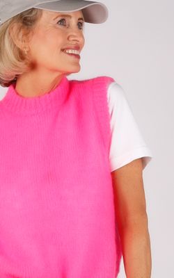 Des petits Hauts spencer fluo roze