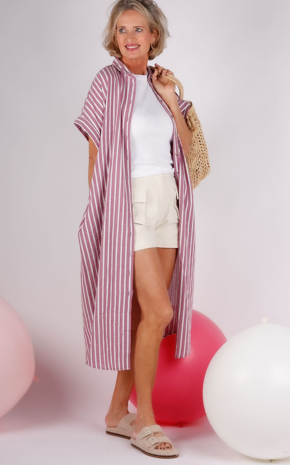 Des petits Hauts jurk mauve