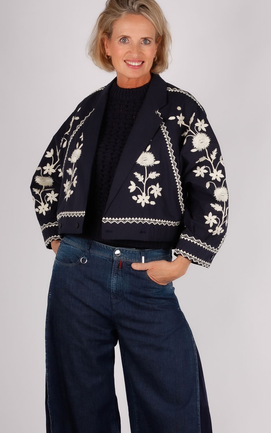 Antik Batik bomber jacket navy