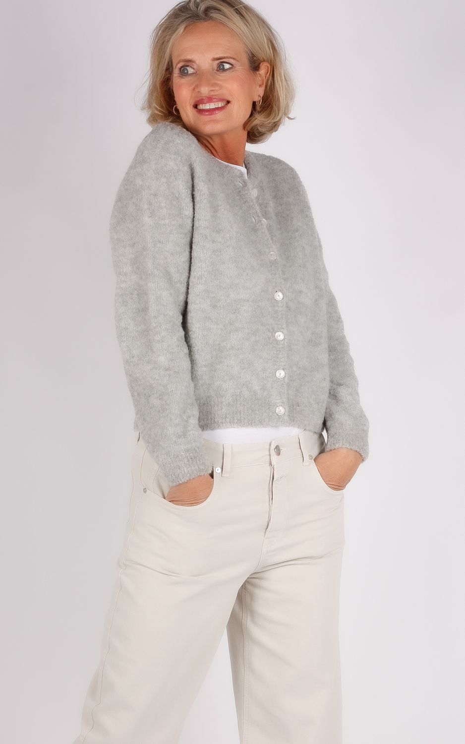 Des petits Hauts vest gris chine