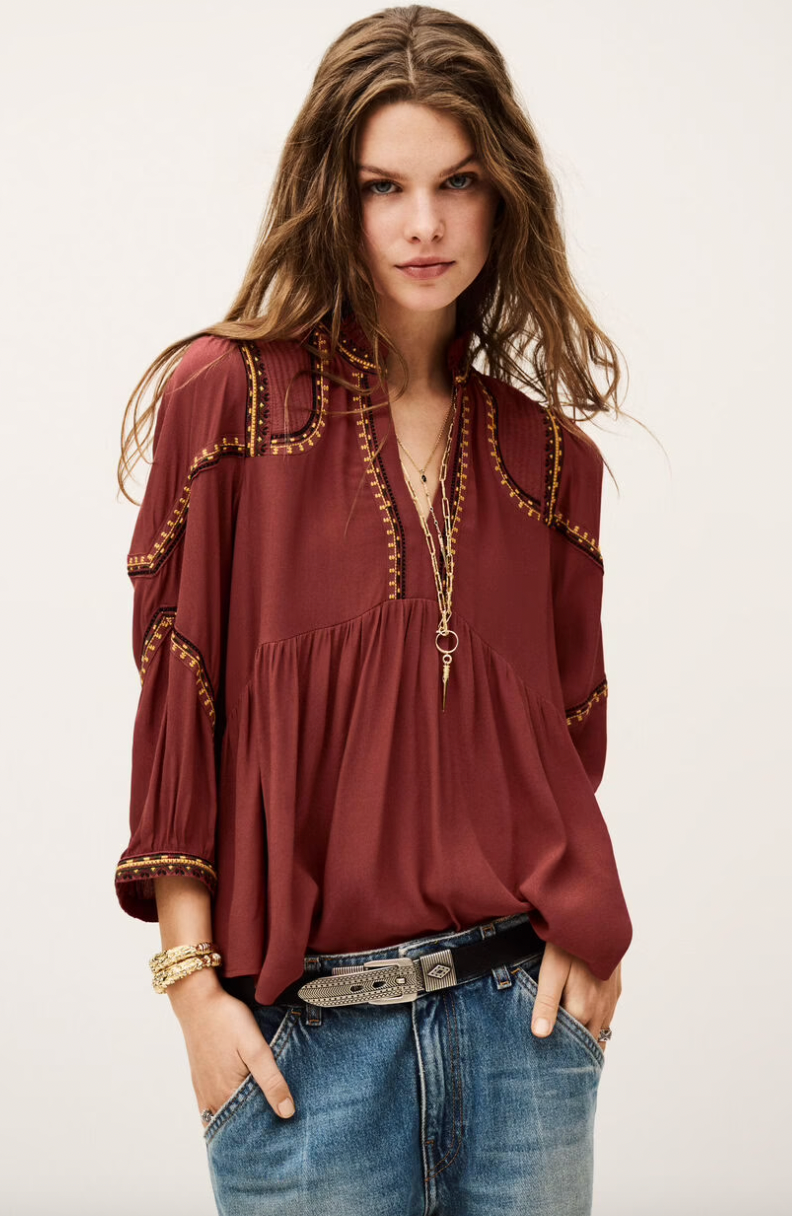 Bash blouse brique