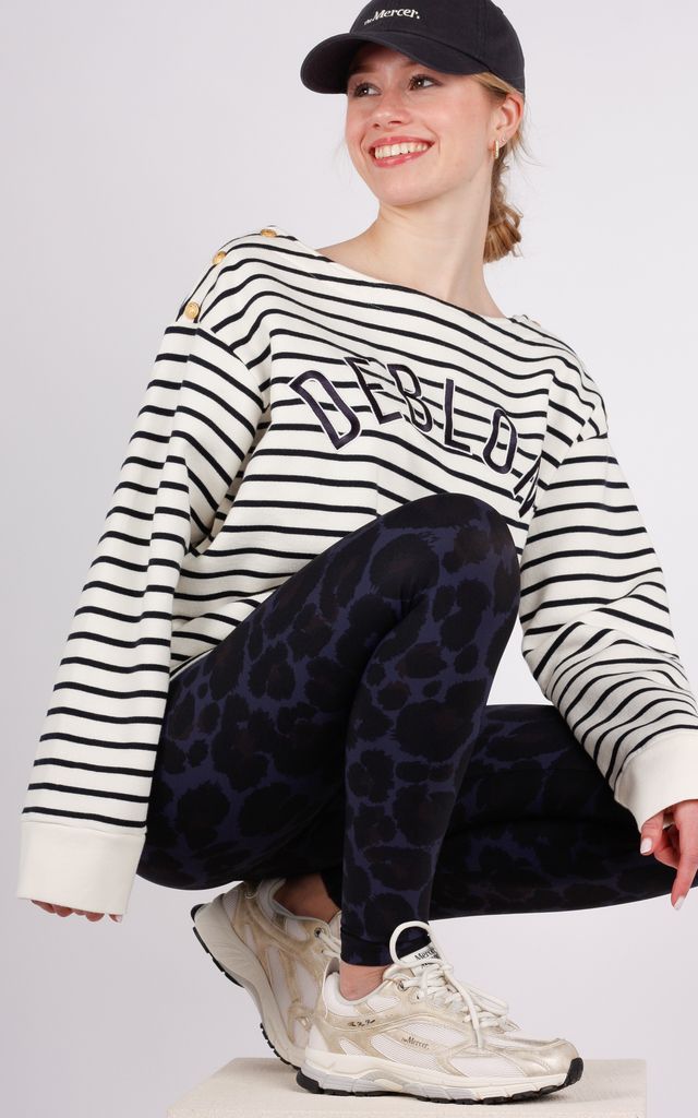 Deblon classic legging navy leopard