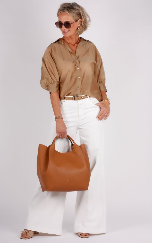 Abro leren tas camel 031770-35