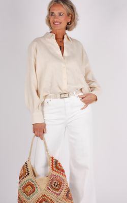 Drykorn linnen blouse 126082 EFFIE ecru
