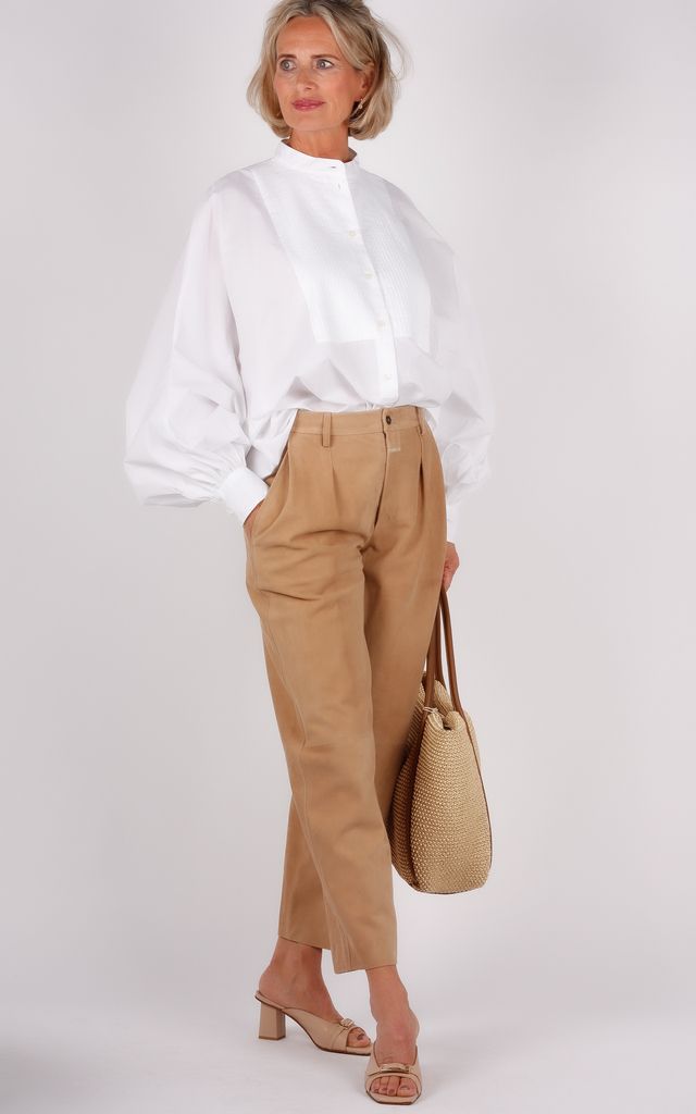 Closed suède broek desert beige C22291-81G-22