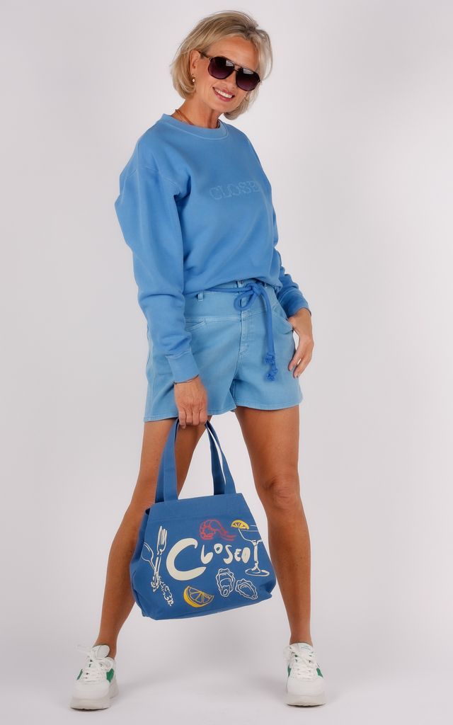 Closed sweater blauw
