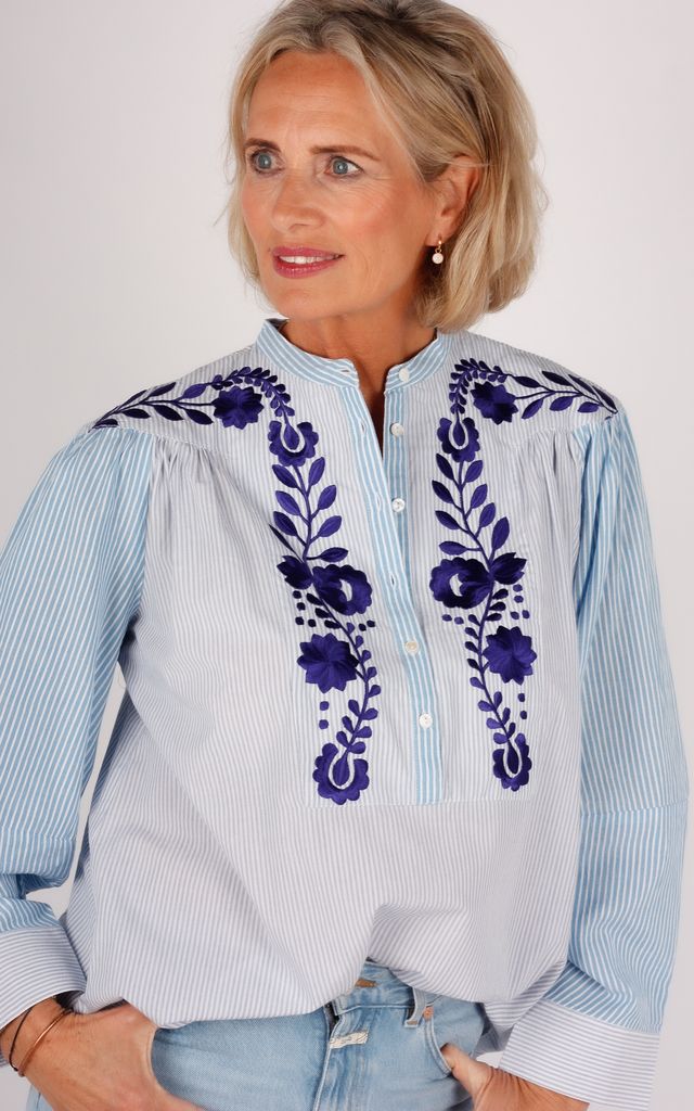 Antik Batik blouse Tamir blauw