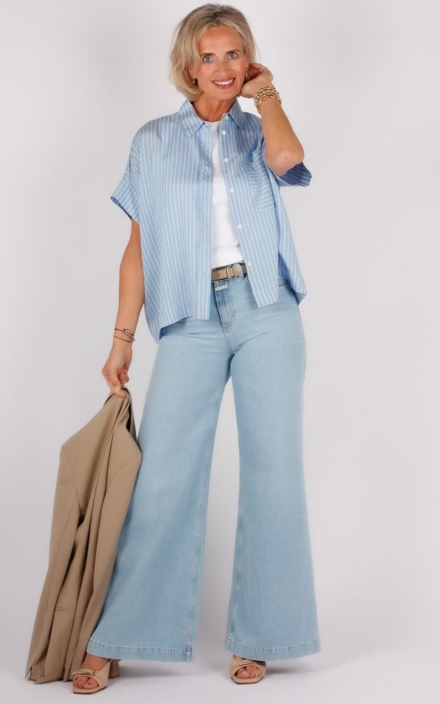 Zenggi blouse water blue V04-1021 396