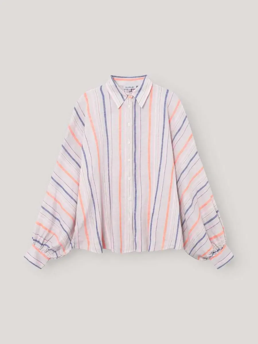 Sosue blouse Antonia linen stripes 21AS1007