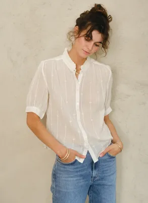M.A.B.E. Apparel blouse ecru Dacy