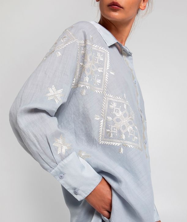 Greek Archaic Kori blouse grijs 550142