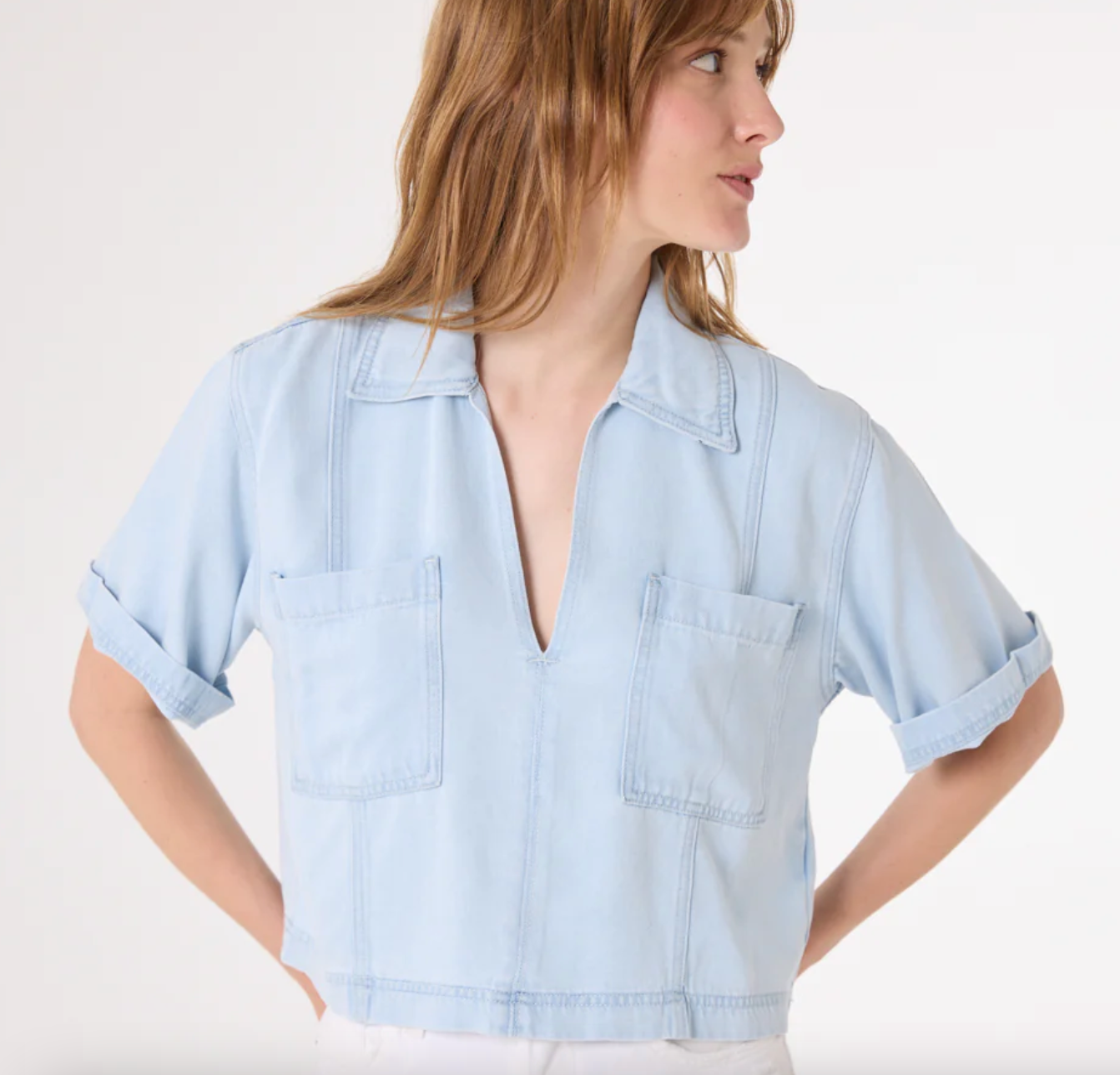 Sacrécoeur denim shirt lichtblauw Jim