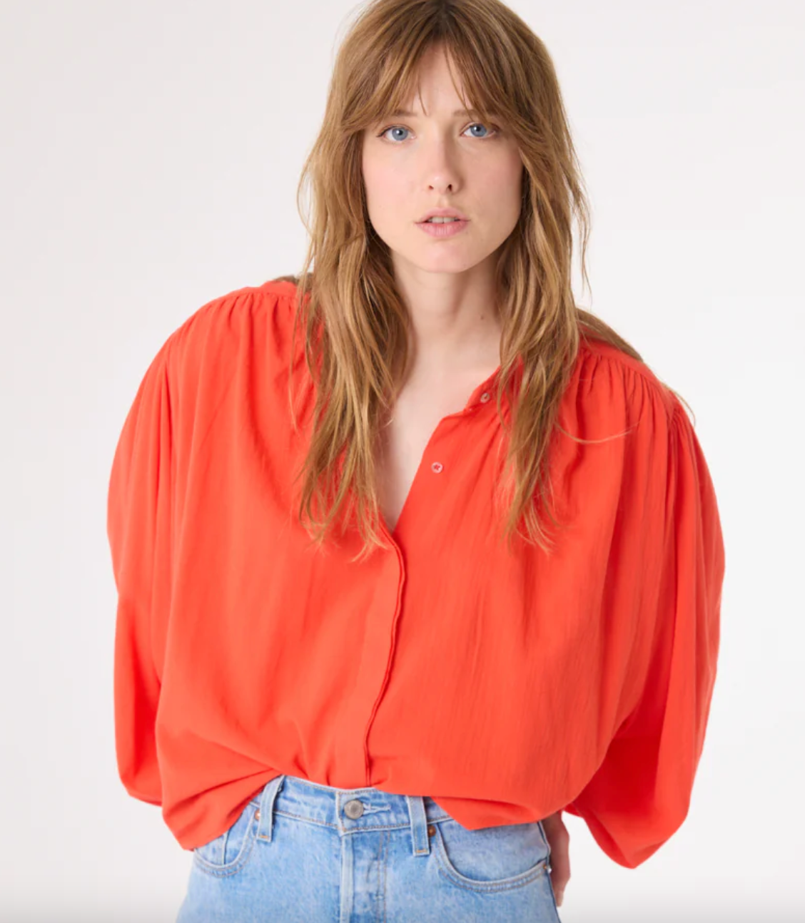 Sacrécoeur blouse koraal Carla