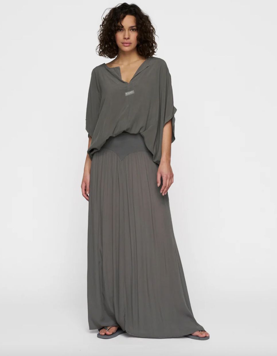 10DAYS skirt dress rib waistband 20-105-5202 oil