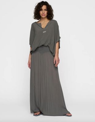 10DAYS skirt dress rib waistband 20-105-5202 oil