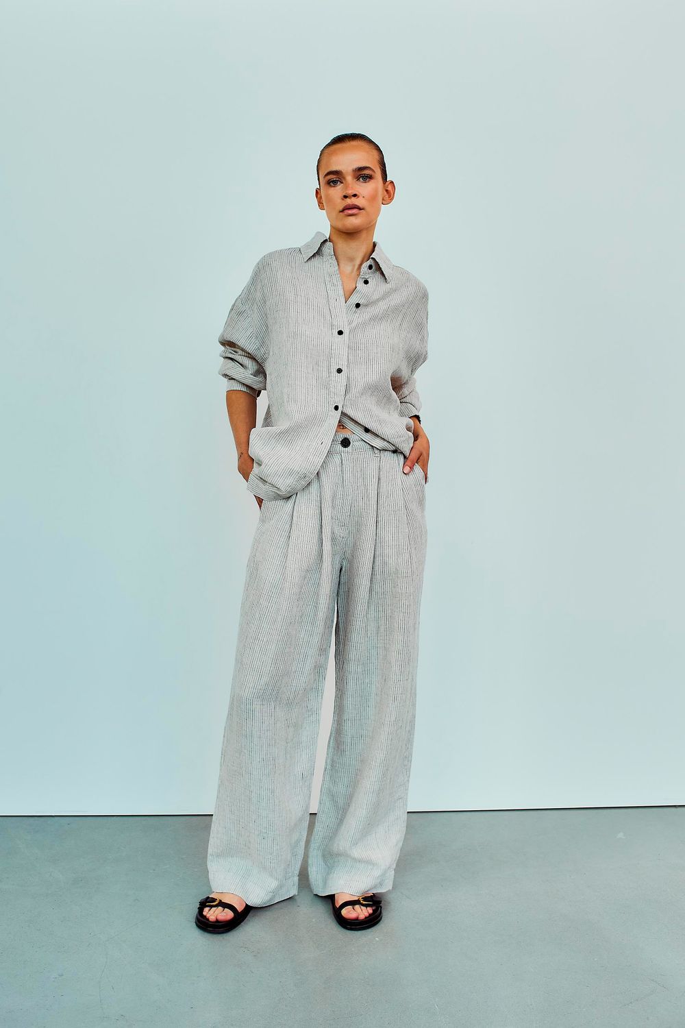 With Black Willow wide pants