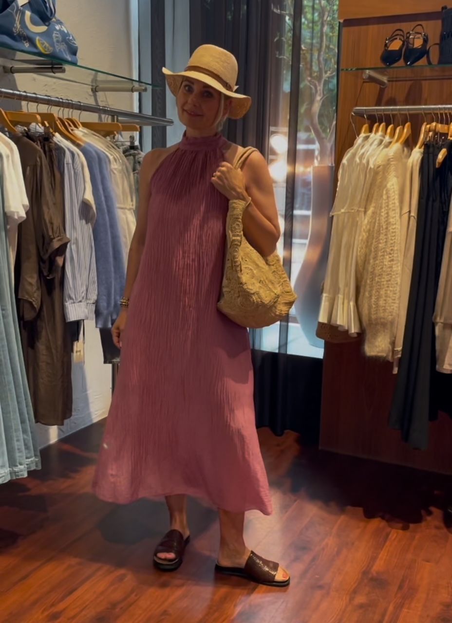 Kèk halterdress roze
