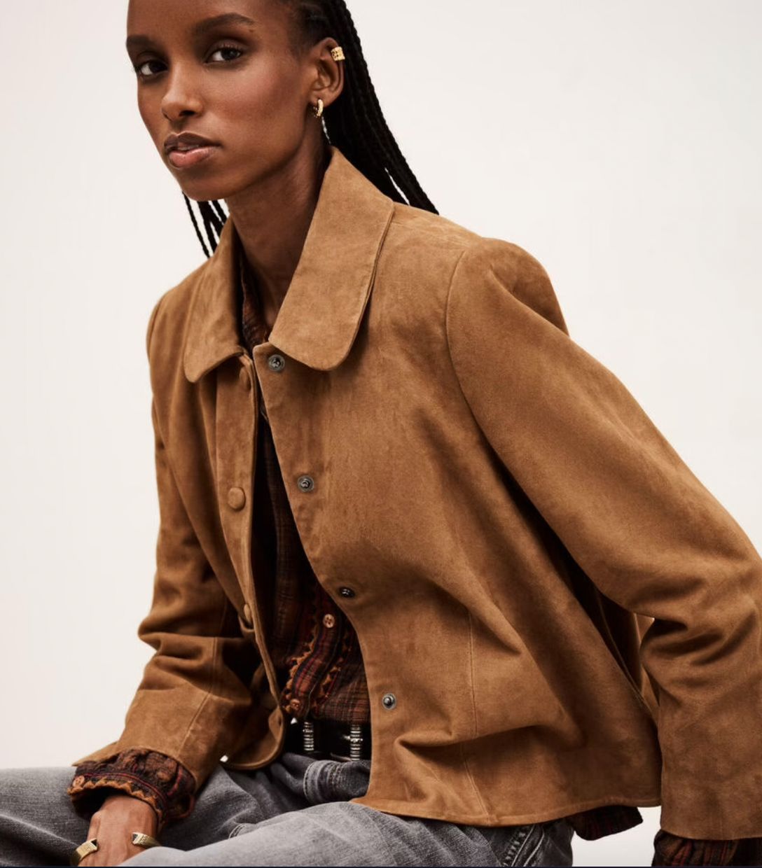 Bash jacket suède Milas camel