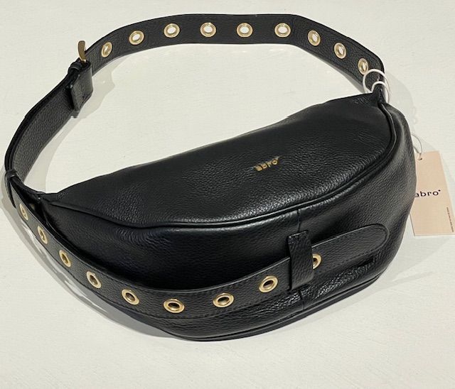 Abro leren tas 032001-48 zwart