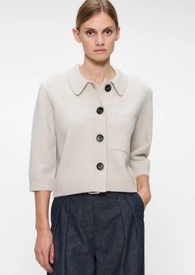 Zenggi fine wool polo chalk