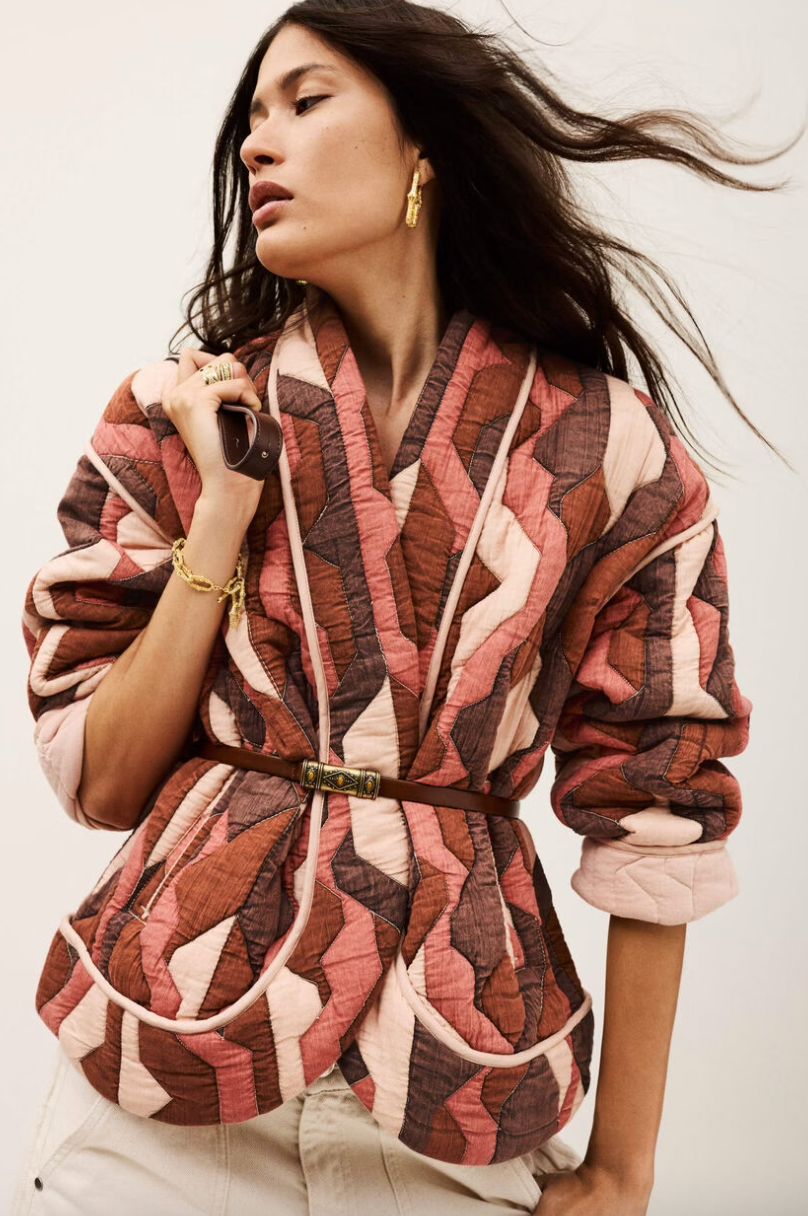 Bash jacket patchwork Trincy koraal