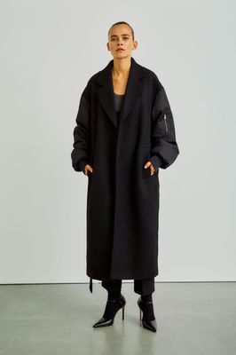 With Black jas Arcadia wool coat